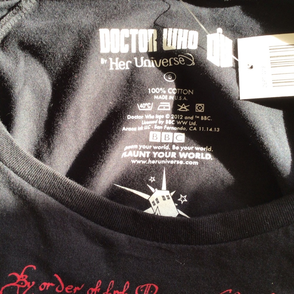 NWT Doctor Who Graphic T-Shirt 100% Cotton Size S - Picture 6 of 8
